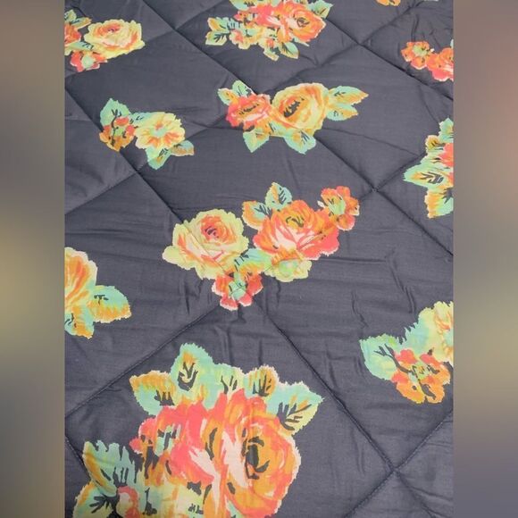 NEW VS PINK FLORAL DORM REVERSIBLE COMFORTER TWIN - Picture 3 of 9